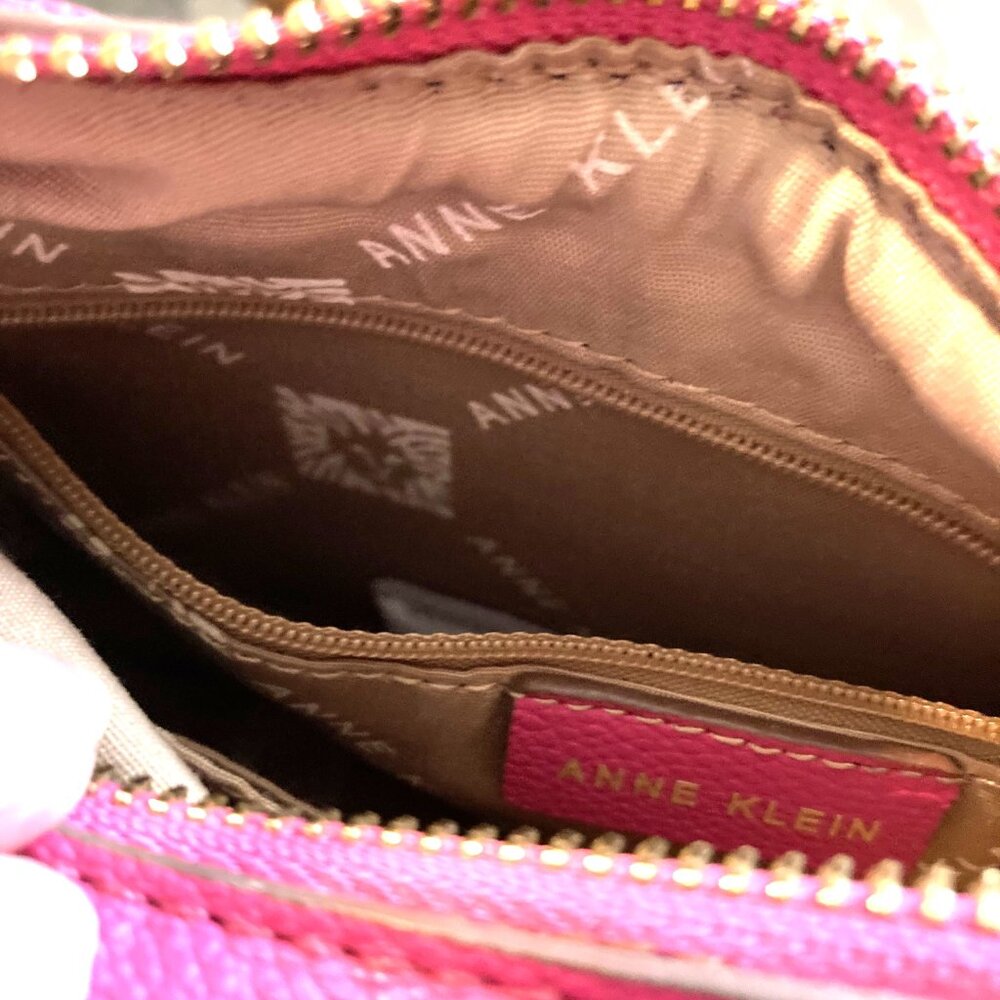 Ann Klein Crossbody/Shoulder Vibrant Pink Bag with Matching Coin Purse - Picture 9 of 12